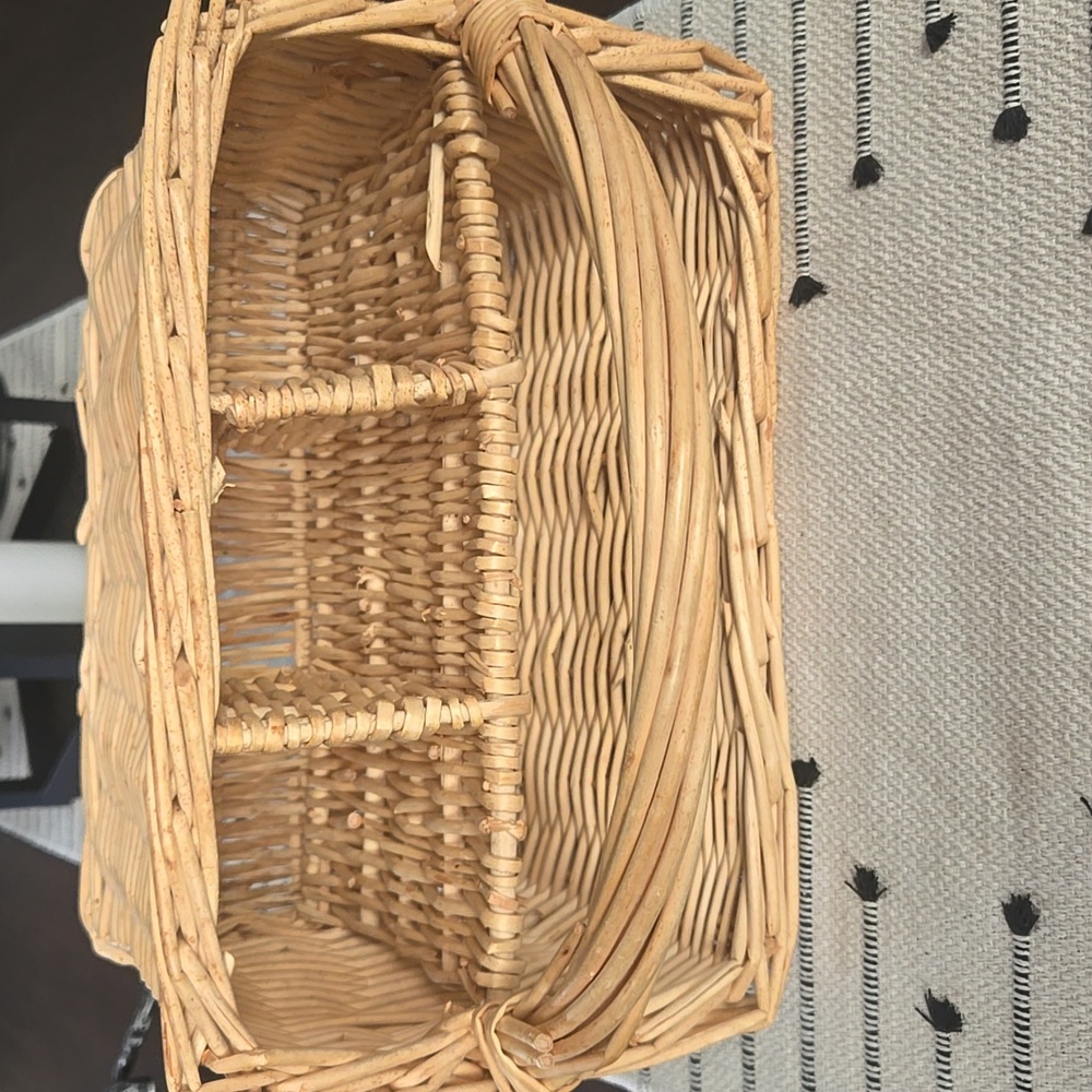 Crate & Barrel Wicker Basket - Picture 6 of 8